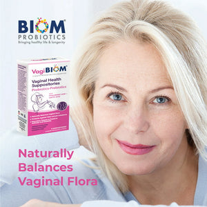 VagiBiom- Biom Probiotics Vaginal Probiotic Suppository for Women, Fragrance Free, 5 Count