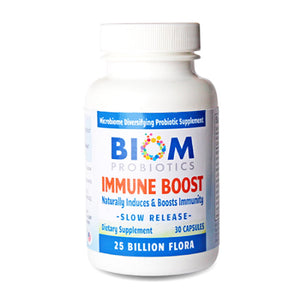 Biom Probiotics Slow-Release Immune Boosting, Ginger & Curcumin Extract, Probiotic Supplement, 30 count