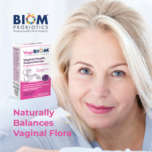 Biom Probiotics Fragrance Free Probiotic Vaginal Suppositories for Women, pH Balance Suppositories For Vaginal Health , 15 Count