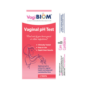 VagiBiom Probiotics Suppository & Vaginal pH Test Convenient Travel Pack